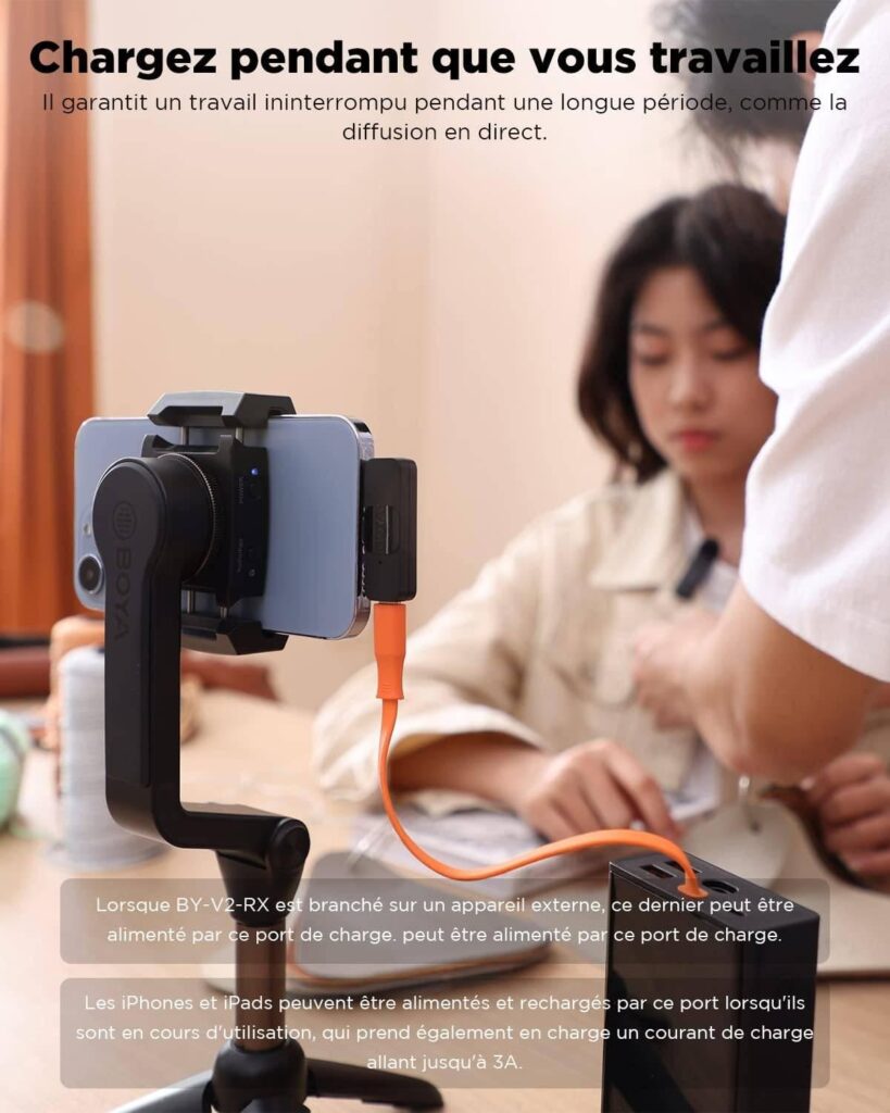 Micro Cravate Sans Fil BOYA Magic Micro - 2 émetteurs + 2 Récepteurs, 4 Fixations - Pour Streaming, Vlog, IPhone/Android