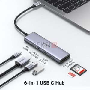 Adaptateur Hub UGREEN USB C HDMI 4K 60Hz PD 100W Carte SD MicroSD