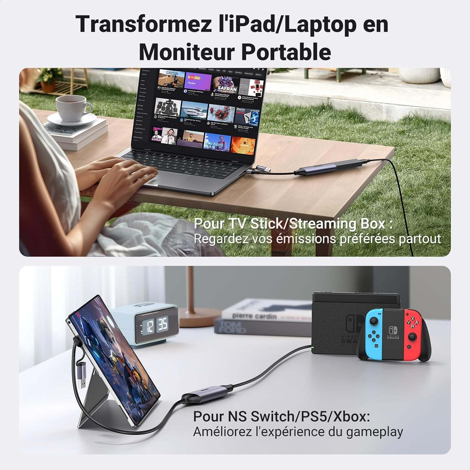 Carte Capture Vidéo UGREEN HDMI Vers USB-C 4K 60Hz - Compatible Switch, PS5, Xbox, PC Et Mac