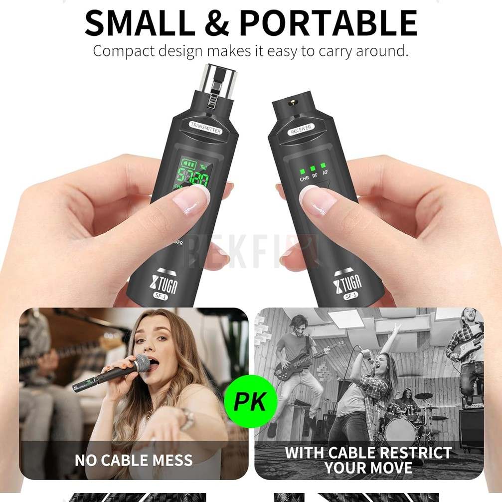 Système Micro Sans Fil UHF XLR - Émetteur + Récepteur, 20 Canaux, Portée 50 M, Pour Beta58, Guitare