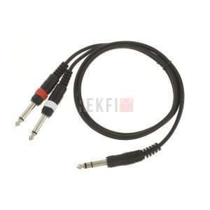Câble Insert Audio YPP2010 – Jack TRS 6,35 mm vers 2 Jack TS Mono 6,35 mm pour Console et Processeur d’Effets