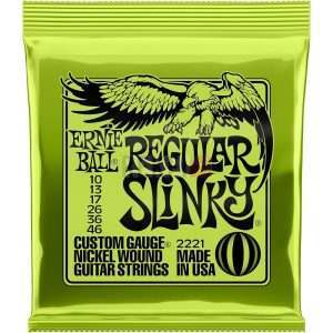 Ernie Ball Regular Slinky 10-46 – Cordes Guitare Électrique Filées en Nickel- Jeu de 6 Cordes