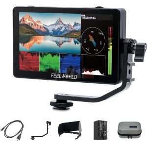 FEELWORLD F6 PLUS V2 Moniteur Caméra Tactile 6" 4K HDMI LUT 3D + Batterie NP-F750 + Sacoche