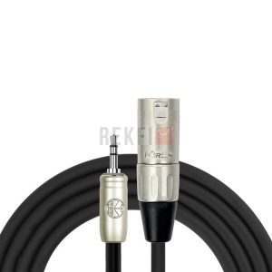Kirlin AP-493PRL-06 BK – Câble XLR Mâle vers Mini-Jack 3,5 mm Stéréo 1,8 m pour Caméra, Enregistreur, Smartphone