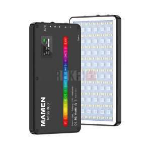 Mamen M138 RGB LED Vidéo Light 2500K–9000K avec 24 Effets & Batterie 4000mAh – Éclairage Compact pour Caméra, Smartphone et Vlogging