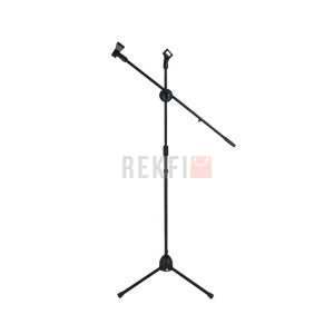 Trépied Microphone M-305A Double Bras Flexible en Métal – Support Réglable Professionnel pour Studio, Podcast, Chant