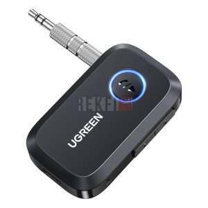 UGREEN 90748 Récepteur Bluetooth 5.4 AUX Jack 3.5mm avec Micro Intégré – Adaptateur Audio Voiture & Casque (Noir)