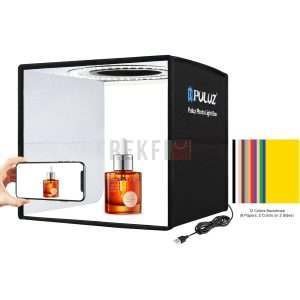 Mini Studio Photo Portable PULUZ 25cm | Tente Lumineuse LED 96pcs + 6 Fonds Double Face(12 Couleurs)