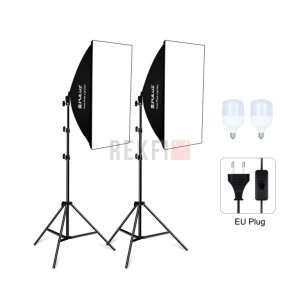 PULUZ PKT3133EU – Kit Softbox Studio Photo/Vidéo 50x70cm avec Ampoules LED 30W 5700K CRI 95 et Trépieds