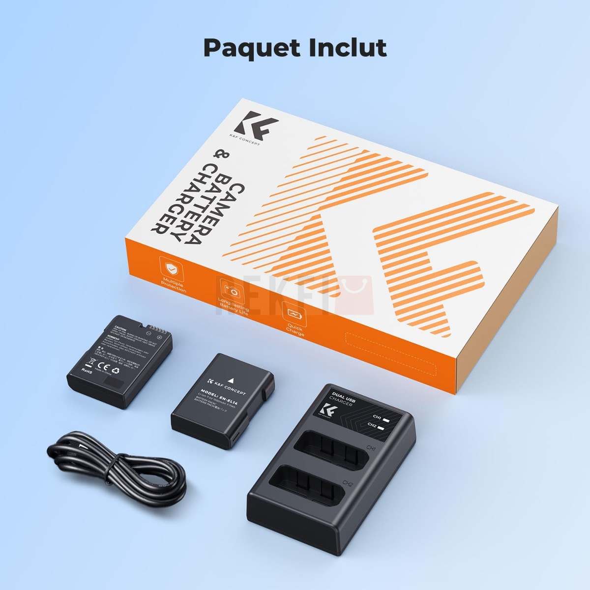 Chargeur USB-C Pour Batterie Nikon EN-EL14 - Compatible Coolpix D5100, P7000, P7700...