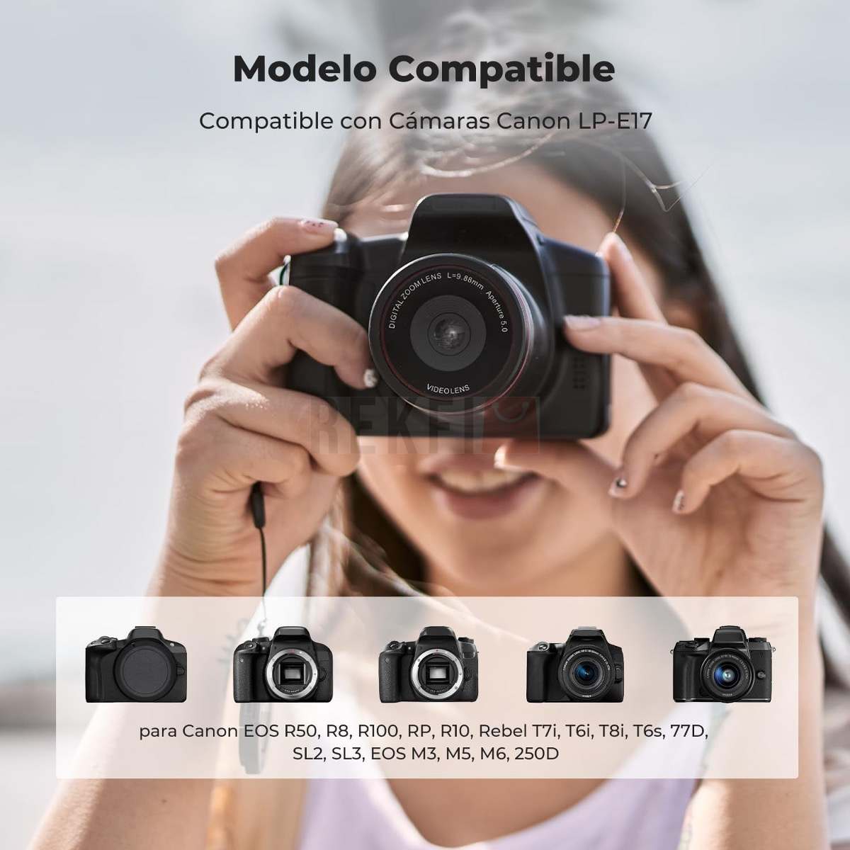 K&F Concept 2-Pack LP-E17 Battery With USB C Fast Charging For Canon EOS R10, R8, R50, Rebel T8i, T7i, T6i, T6s, SL2, SL3, EOS M3, M5, M6, EOS 200D, 77D, 750D, 760D - View #12