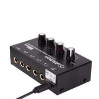 Alctron HA4 PLUS – Amplificateur casque mini 4 canaux pour studio, podcast et streaming
