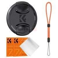 K&F Concept – Kit bouchons/caches d’objectif universels avec élastiques et 2 chiffons de nettoyage Compatible avec Appareil Photo Canon Nikon Sony Olympus Fujifilm Pentax Panasonic Leica