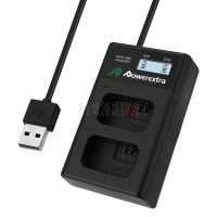 Powerextra Chargeur NP-FW50 USB avec écran LCD – Recharge batteries Pour Sony Alpha A6000,A6500,A6300,A7s,A7,A7II,A7SII,A5100,A5000,A7R,NEX 3/5/7