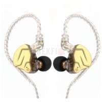 KZ ZSN Pro X 1DD+1BA Écouteurs intra-auriculaires hybrides à armatures équilibrées, Basses Riches en métal - OR