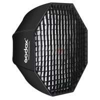 Godox SB-GUE120 Softbox Octogonale 120 cm avec Grille Nid d'Abeille – Monture Bowens pour Portrait, Vidéo et Studio Photo