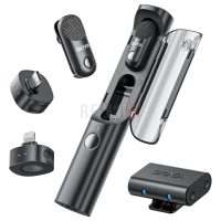 BOYA Magic 02 Combo 2TX+3RX – Kit microphone sans fil duo avec récepteurs Lightning, USB-C et Jack 3,5 mm