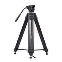 Kingjoy VT-2500 + VT-3510 – Trépied vidéo avec rotule fluide 360° pour caméra et camescope professionnel