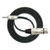 Kirlin AP-494PRL-06 BK – Câble patch XLR femelle vers mini-jack stéréo 3,5 mm 1,8 m OFC noir