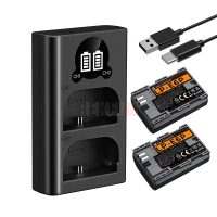 K&F Concept KF28.0093 – Kit 2 batteries LP-E6P 2400mAh + chargeur double slot USB-C avec écran LCD pour Canon EOS R5 II, R6 II, R8, R7, R5, R6, 90D, 5D IV