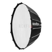 Godox QR-P90T – Softbox parabolique à dégagement rapide 90 cm, monture Bowens, intérieur argenté, diffuseurs interne et externe amovibles pour le studio et la vidéo