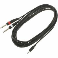 Câble 2x Jack 6,35 mono mm vers Jack 3,5 TRS mm 5 mètres YPK2050