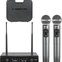 Phenyx Pro Système de Microphones sans Fil avec étui, Ensemble de Microphones sans Fil à Main
