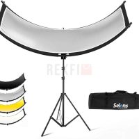 Selens Réflecteur 4 en 1 - 60 x 180 cm - Réflecteur incurvé en U pour studio photo vidéo avec Trépied de 2m