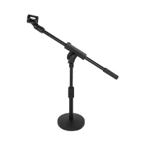 Support microphone de table avec perche extensible en métal