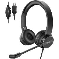 Casque Micro antibruit EKSA H12E Idéal pour Réunion, Visioconférence, Télétravail, Bureau, Centre d'Appels