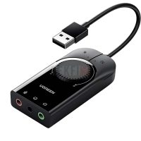 Ugreen Carte Son USB Externe Adaptateur de Microphone Haut-parleur