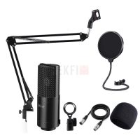 Fifine K669C Microphone Studio avec Filtre Anti Pop et Bras Amovible