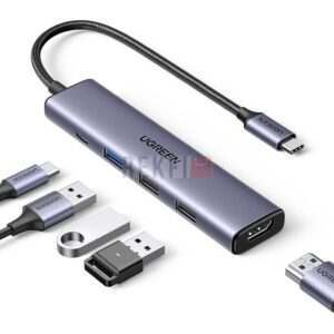 Adapateur Hub Ugreen 5-in-1 USB-C HDMI 4K avec PD Charge 100W