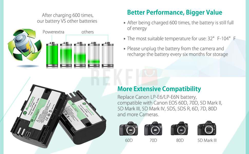 Batterie powerextra lpe6 3