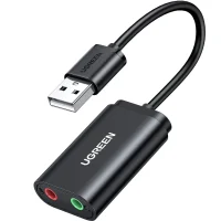 UGREEN Carte Son Externe Adaptateur USB Audio Jack 3,5mm