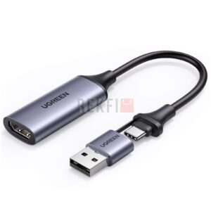 Ugreen Carte de Capture Vidéo HDMI 4K 60Hz vers USB-C ou USB-A