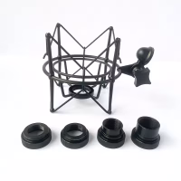 Araignée Shock Mount Microphone professionnel Noire
