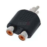 Adaptateur 2 x Cinch (RCA) femelle vers Cinch (RCA) mâle