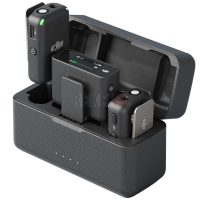 Microphone cravate sans Fil DJI Mic (2 TX + 1 RX + Boîtier recharge) Compact et Portable