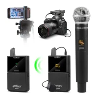Debra DV02 HL Microphone Sans Fil à Main et cravate UHF pour camera et smartphone