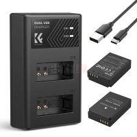 K&F Concept LP-E12 Kit 2 batteries et chargeur avec  à double emplacement pour Canon M2, M200, M50, M100, M10, 100D