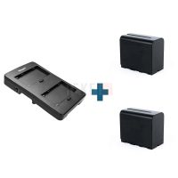 Kit Convertisseur de Batterie NP-F vers V-Mount + 2 Batteries  NP-F970
