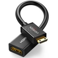 UGREEN Adaptateur Câble Mini HDMI Mâle vers HDMI Femelle 4K 60Hz 18Gpbs 3D Ethernet Arc (20CM)