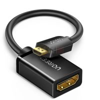 UGREEN Adaptateur Micro HDMI Mâle vers HDMI Femelle 4K 60Hz  Supporte 3D Ethernet ARC