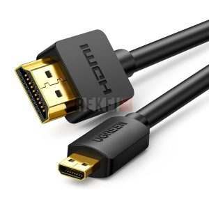 UGREEN Câble Micro HDMI Mâle vers HDMI Haut Débit Supporte 4K 60Hz 3D Ethernet ARC (3M)
