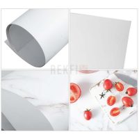 Selens Toile de fond en PVC marbre blanc, idéale pour photographie de produits alimentaires et accessoires de bijoux 60*90cm