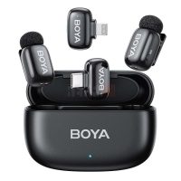 Boyamini Micro Cravate sans Fil USB-C, Lightning(2TX+1RX) Certifié MFi, Ultra-léger, Réduction du Bruit, 30H d'Autonomie – Idéal pour Android, iPhone, iPad, TikTok, Vlogging