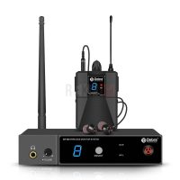Système de monitoring intra-auriculaire sans fil Debra ER-280 UHF professionnel mono IEM, émetteur et récepteur avec écouteurs, pour scène, groupe, studio d'enregistrement, performance live (avec 1 récepteur)