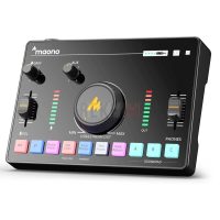 MAONO MaonoCaster AMC2 NEO – Mixeur audio streaming avec préampli pro, Bluetooth, batterie intégrée, suppression du bruit et alimentation fantôme 48V, idéal pour streaming, podcasts et gaming
