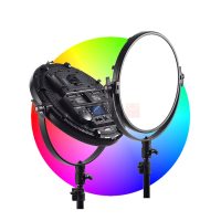 Tolifo R-S60RGB – Panneau LED Rond RGB Portable pour Studio Photo/Vidéo Contrôle DMX & App
